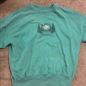 Teal Graphic Sweatshirt